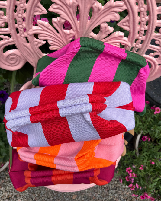 Striped Clutch
